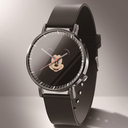 Leather Mickey Quartz Watch