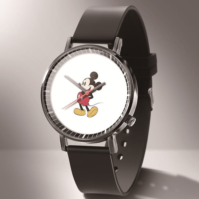 Leather Mickey Quartz Watch