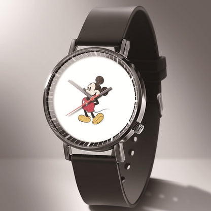 Leather Mickey Quartz Watch