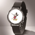 Leather Mickey Quartz Watch