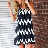 Wavy Stripe Dress Beach Cover Up