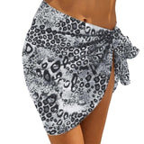 Solid Color Ruffled Lace-Up Bikini Cover Up