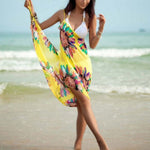 Wavy Stripe Dress Beach Cover Up
