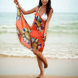 Wavy Stripe Dress Beach Cover Up