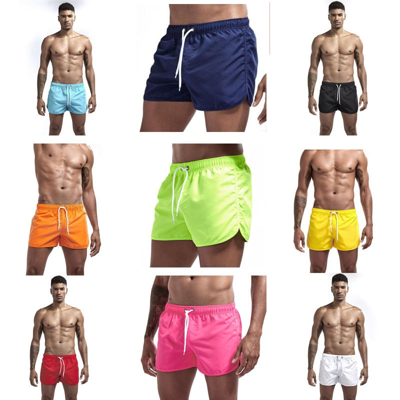 Adjustable Strap Breathable Swimming Trunks