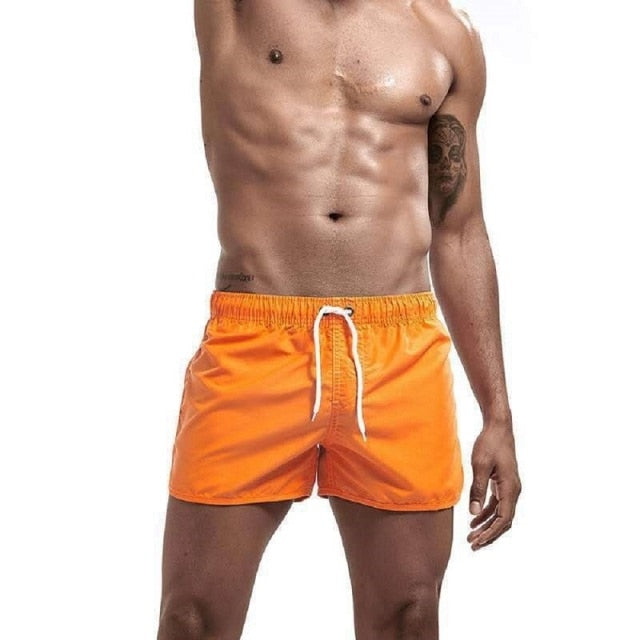 Adjustable Strap Breathable Swimming Trunks