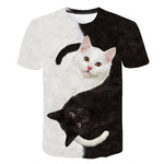 Cat Print Short Sleeve T-Shirt
