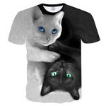Cat Print Short Sleeve T-Shirt
