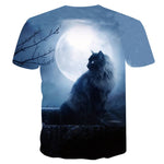 Cat Print Short Sleeve T-Shirt