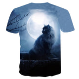 Cat Print Short Sleeve T-Shirt