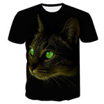 Cat Print Short Sleeve T-Shirt