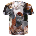 Cat Print Short Sleeve T-Shirt