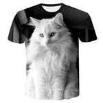Cat Print Short Sleeve T-Shirt