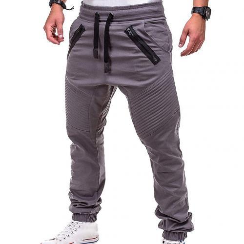 Solid Color Cotton Sweat Pants