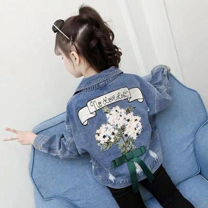 Butterfly Embroidery Denim Jacket