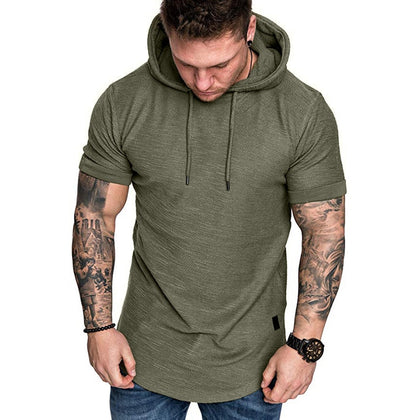 Solid Color T-Shirt Hoodie