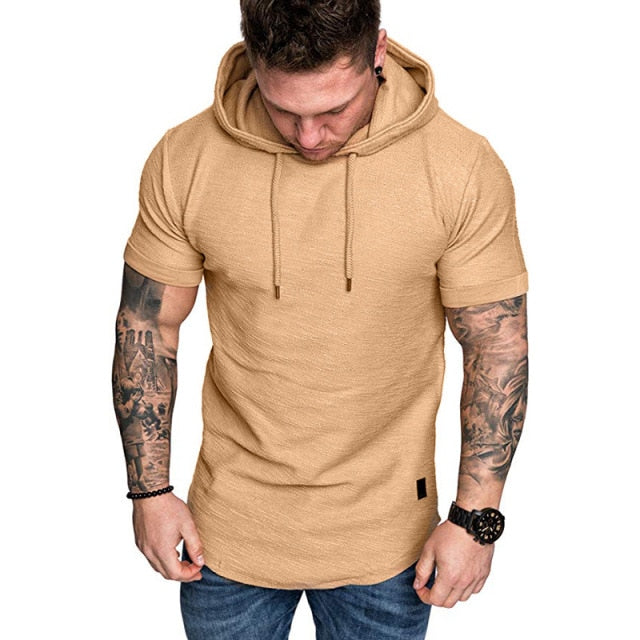 Solid Color T-Shirt Hoodie