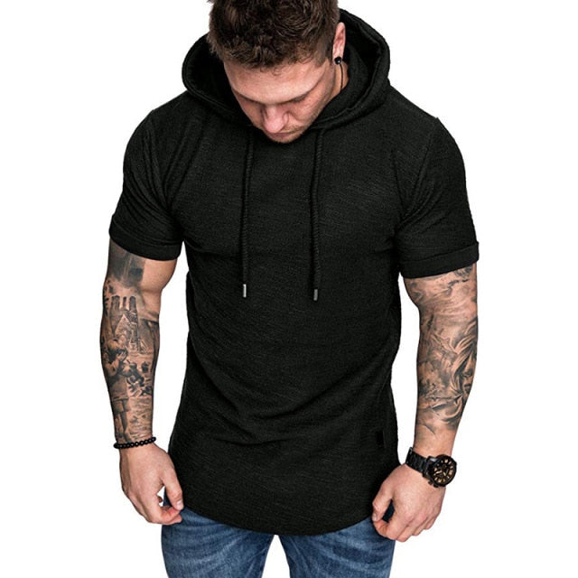 Solid Color T-Shirt Hoodie