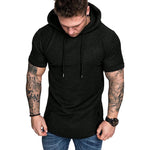 Solid Color T-Shirt Hoodie
