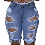 Ripped Jean Shorts
