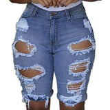 Ripped Jean Shorts