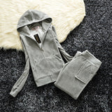 Fashion Brand Velvet Velour Tracksuit