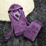 Fashion Brand Velvet Velour Tracksuit