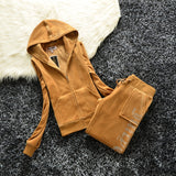Fashion Brand Velvet Velour Tracksuit