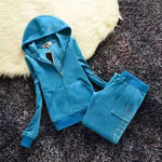 Fashion Brand Velvet Velour Tracksuit