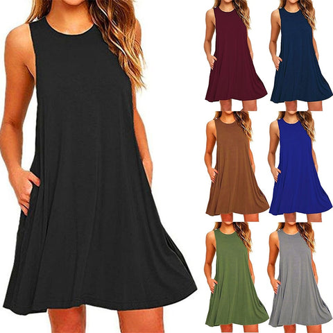 Casual Swing T-Shirt Cover Up Dress
