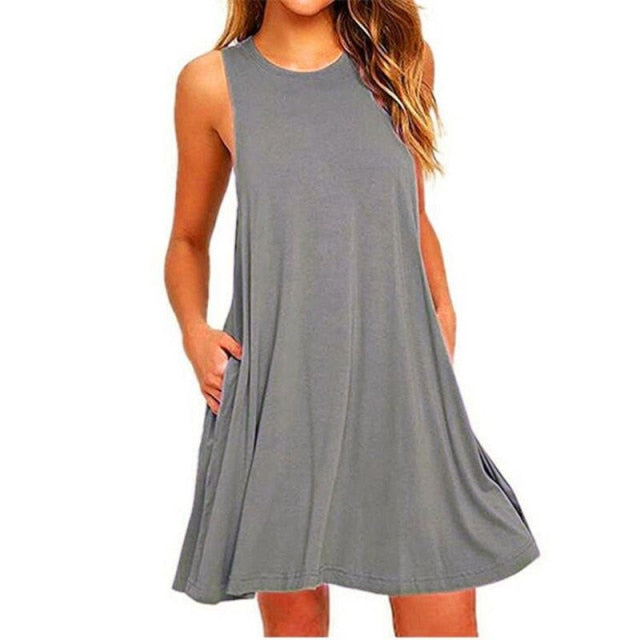 Casual Swing T-Shirt Cover Up Dress