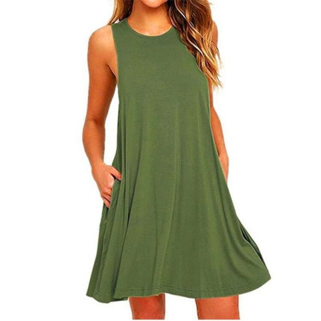 Casual Swing T-Shirt Cover Up Dress