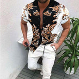 Printed Short Sleeve Monogram Shirt