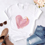 Heart Print Ladies T-Shirt