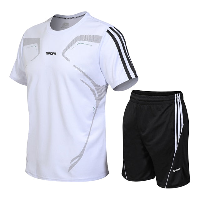 Quick Dry Short Sleeve Fitness Tracksuit