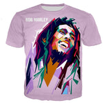 3-D Bob Marley Printed T-Shirt