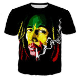 3-D Bob Marley Printed T-Shirt