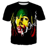 3-D Bob Marley Printed T-Shirt