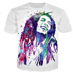 3-D Bob Marley Printed T-Shirt