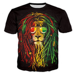 3-D Bob Marley Printed T-Shirt