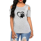 Lovely Heart Bear Paw T-Shirt