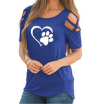 Lovely Heart Bear Paw T-Shirt