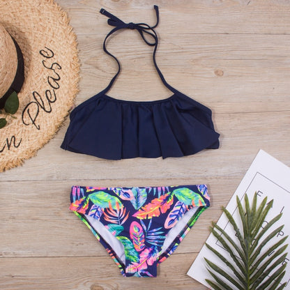 Two-Piece Halter Top Swim Suit