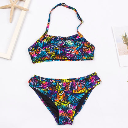 Two-Piece Halter Top Swim Suit