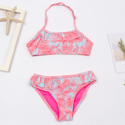 Two-Piece Halter Top Swim Suit