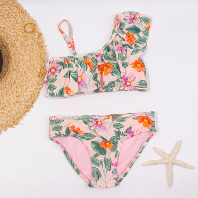 Two-Piece Halter Top Swim Suit