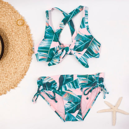 Two-Piece Halter Top Swim Suit