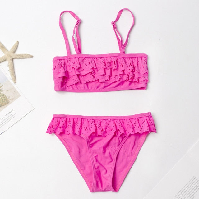 Two-Piece Halter Top Swim Suit