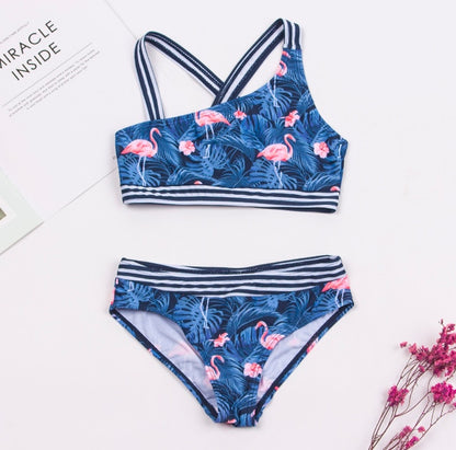 Two-Piece Halter Top Swim Suit