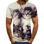 Cat Print Short Sleeve T-Shirt